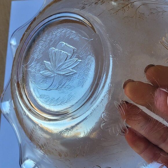 Vintage Jeanette Floragold ruffled bowl - Picture 2 of 4